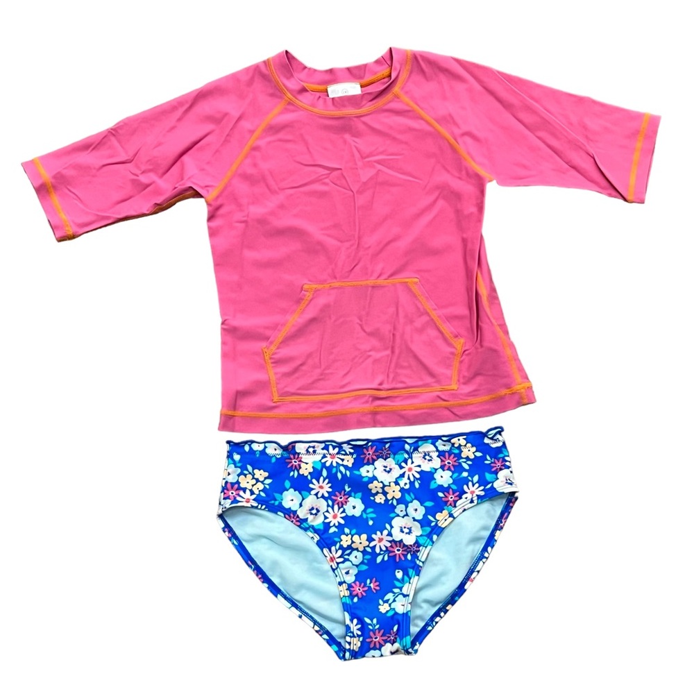 Hanna Andersson 8 Cat & Jack Floral Two Piece Swim Suit